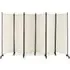 6 Panel Room Divider on Wheels - White