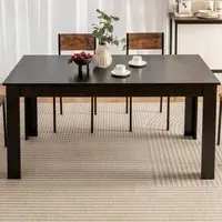 6 Seater Rectangular Dining Table - Black