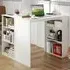 6 Shelf Computer Desk - White