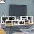 6 Shelf Convertible TV Unit with Modular Design - White