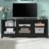 6 Shelf TV Stand with Cable Management - Black, Wood