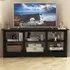 6 Shelf TV Stand with Removable Shelf - Black, Wood