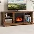 6 Shelf TV Unit with Adjustable Shelf - Rustic Brown