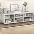 6 Shelf TV Unit with Adjustable Shelves - White