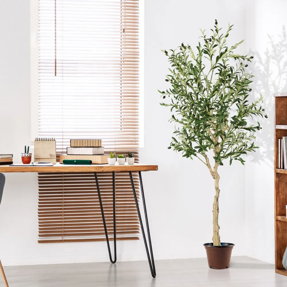 6ft Artificial Olive Tree with 72 Fruits - Multi