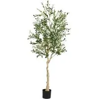 6ft Artificial Olive Tree with 72 Fruits - Multi