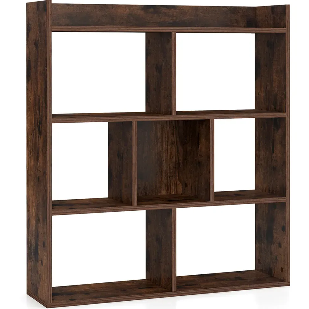 7 Shelf Cube Storage Unit - Coffee