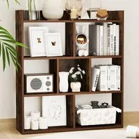 7 Shelf Cube Storage Unit - Coffee