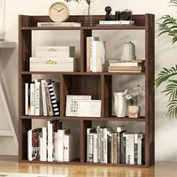 7 Shelf Cube Storage Unit - Walnut
