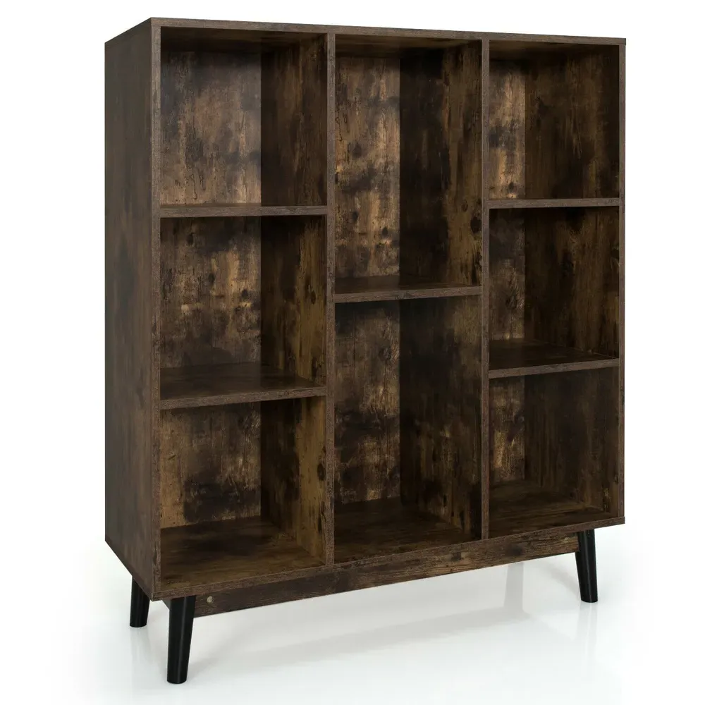 8 Cube Anti-Tipping Storage Cabinet - Brown