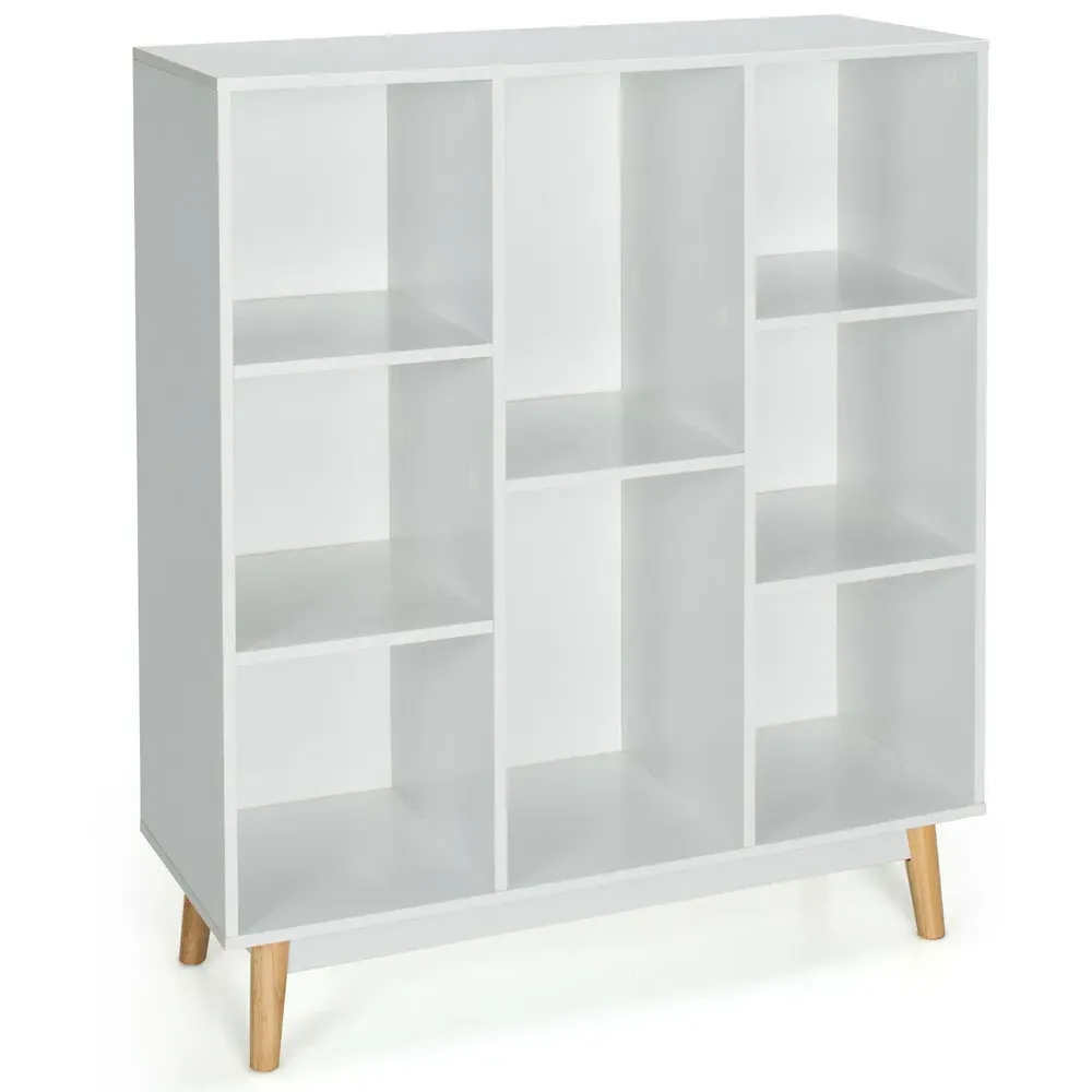 8 Cube Anti-Tipping Storage Cabinet - White