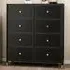 8 Drawer Fabric Dresser - Black