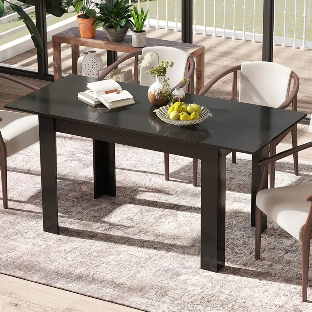 8-Seater Extendable Dining Table - Black
