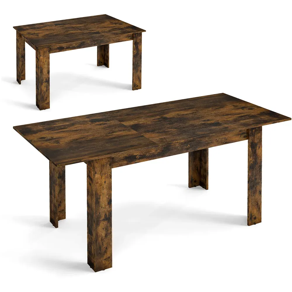 8 Seater Extendable Dining Table - Brown