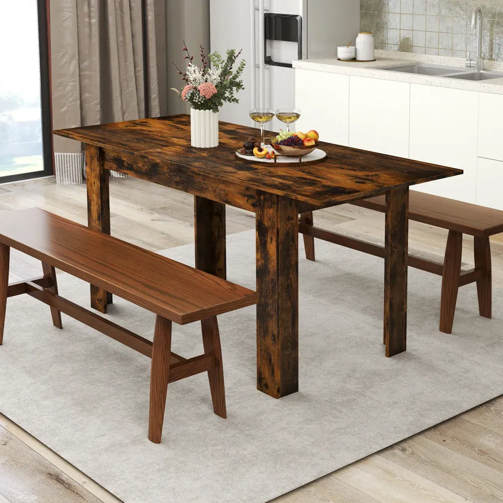 8 Seater Extendable Dining Table - Brown