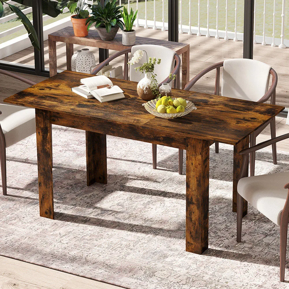 8 Seater Extendable Dining Table - Brown image