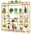 9 Tier Bamboo Crisscross Plant Stand - Cream