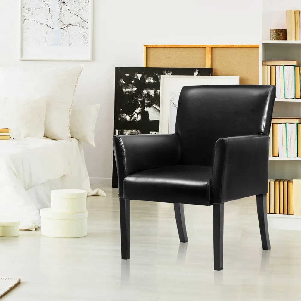 Accent Chair - Black, PU Leather