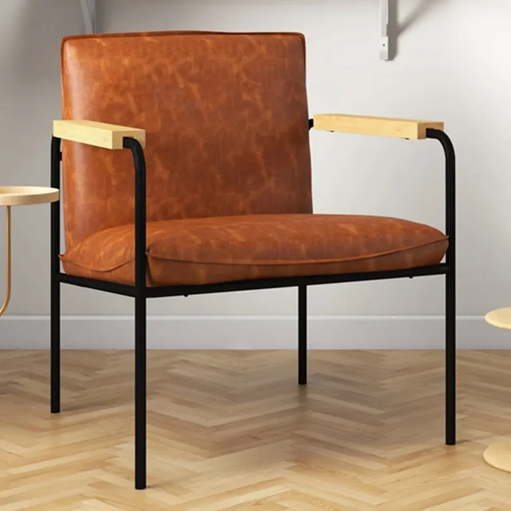 Accent Chair - Camel, PU Leather image