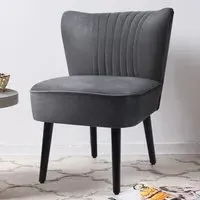 Accent Chair Set of 2 - Grey, Velvet