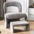 Accent Chair with Ottoman - Grey