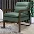 Accent Chair with Reclining - Green, Leather