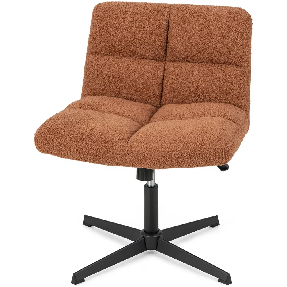 Adjustable Armless Office Chair - Brown