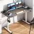 Adjustable Computer Desk with Headphone Hook - Grey
