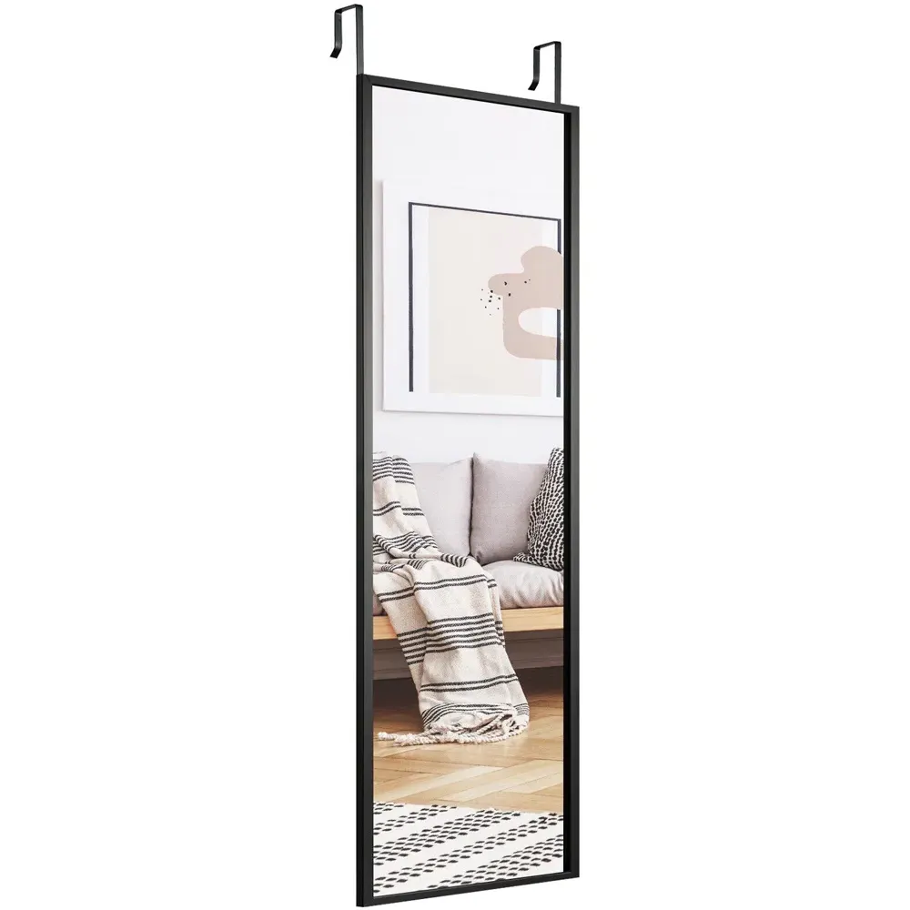 Adjustable Full Length Wall Mounted Mirror - Black image