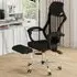 Adjustable Office Chair with Footrest - Black, Mesh