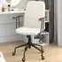 Adjustable Rocking Office Chair - Beige, Velvet