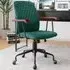 Adjustable Rocking Office Chair - Green, Velvet