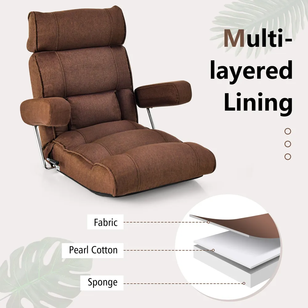 Adjustable Sofa Lounge Chair - Brown