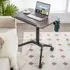 Adjustable Standing Desk with Tablet and Cup Holder - Brown