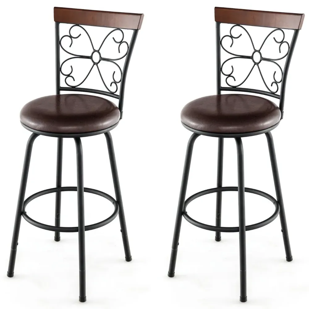 Adjustable Swivel Bar Stool Set of 2 - Multi