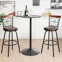 Adjustable Swivel Bar Stool Set of 2 - Multi