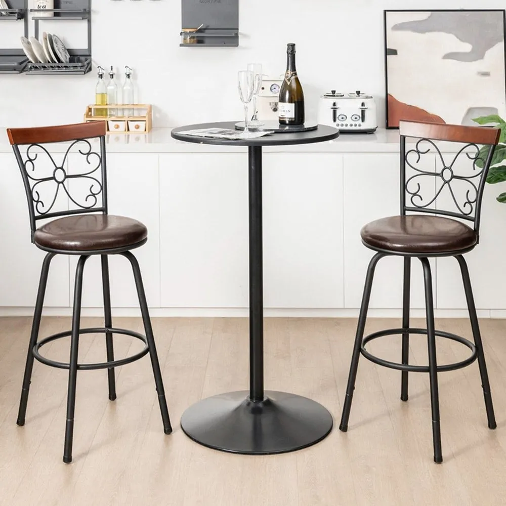 Adjustable Swivel Bar Stool Set of 2 - Multi