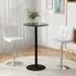 Adjustable Swivel Bar Stool Set of 2 - White, PU Leather