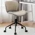 Adjustable Swivel Office Chair - Grey, PU Leather Linen