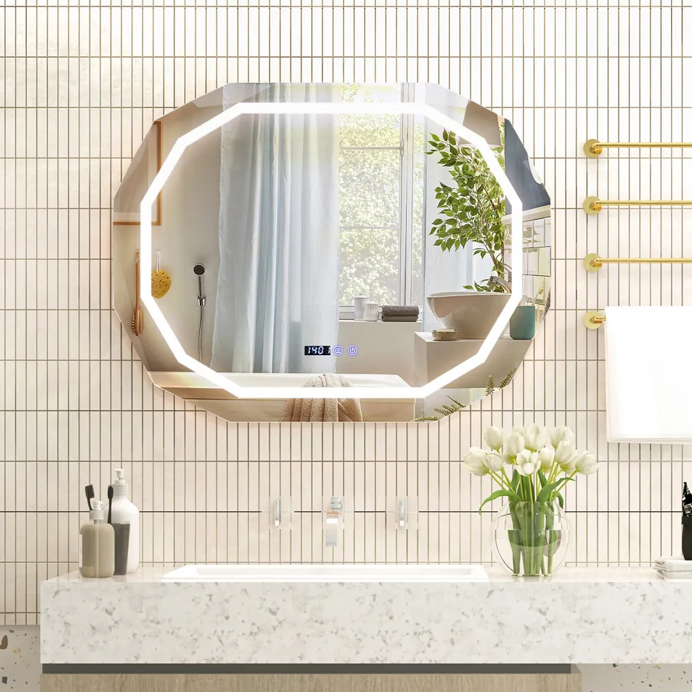 Anti-Fog LED Bathroom Mirror - Silver