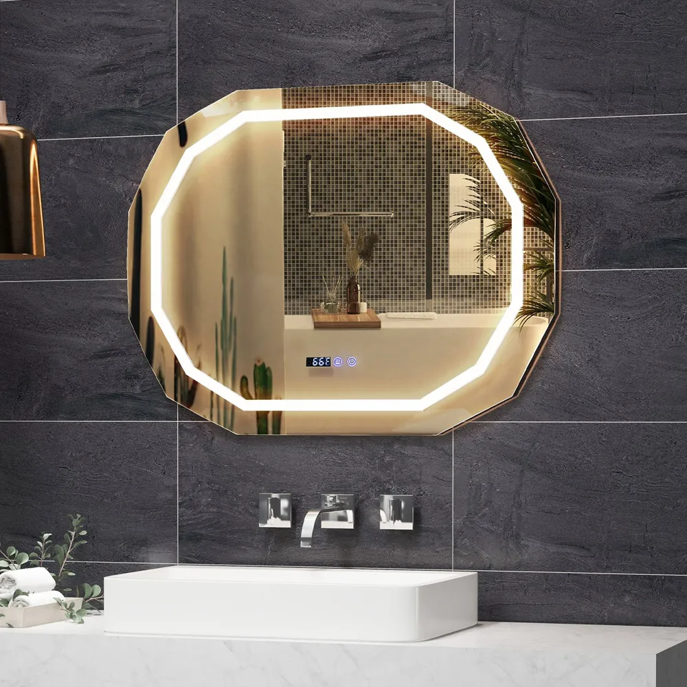 Anti-Fog LED Bathroom Mirror - Silver