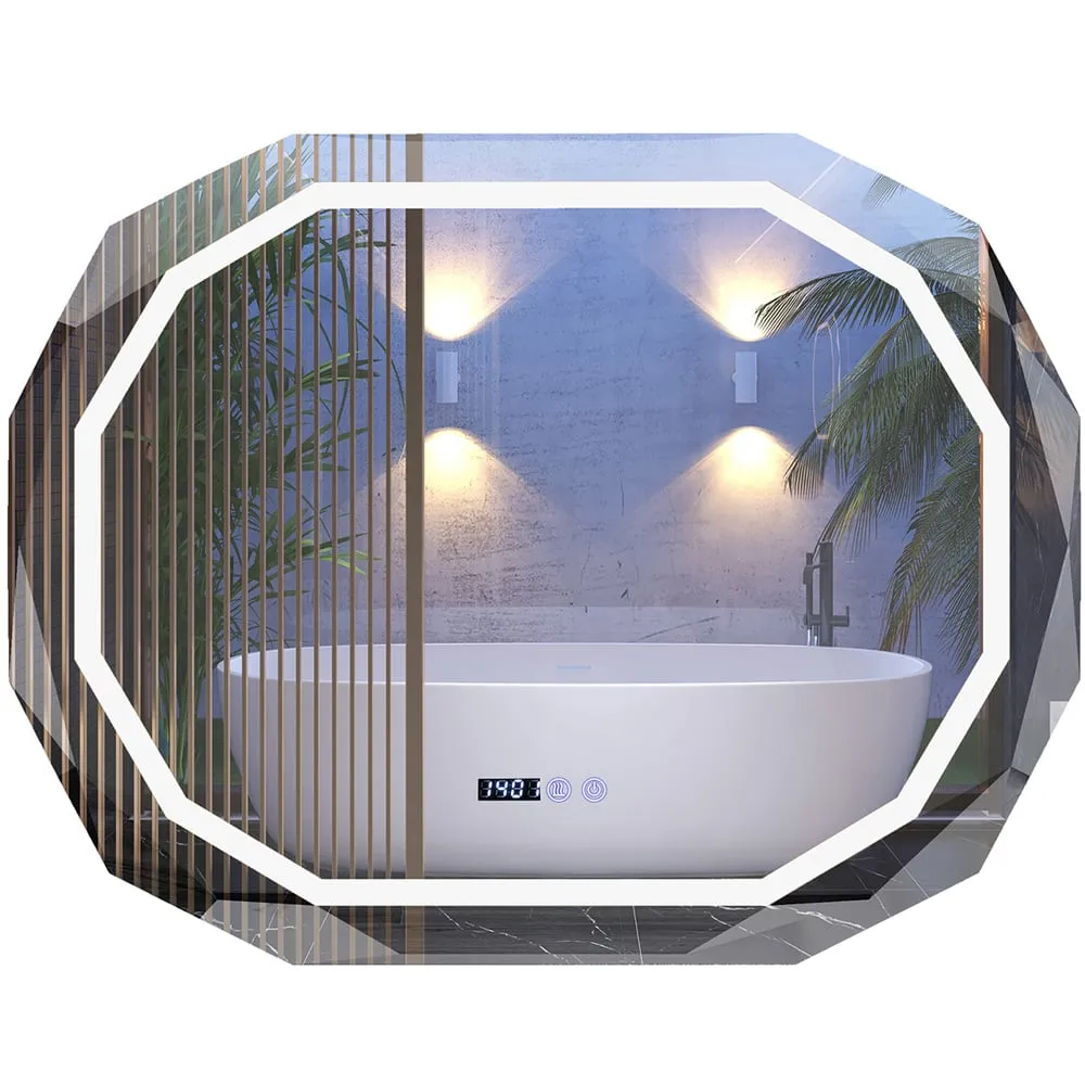 Anti-Fog LED Bathroom Mirror - Silver image
