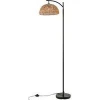 Arc Floor Lamp with Hanging Shade - Black