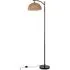 Arc Floor Lamp with Hanging Shade - Black