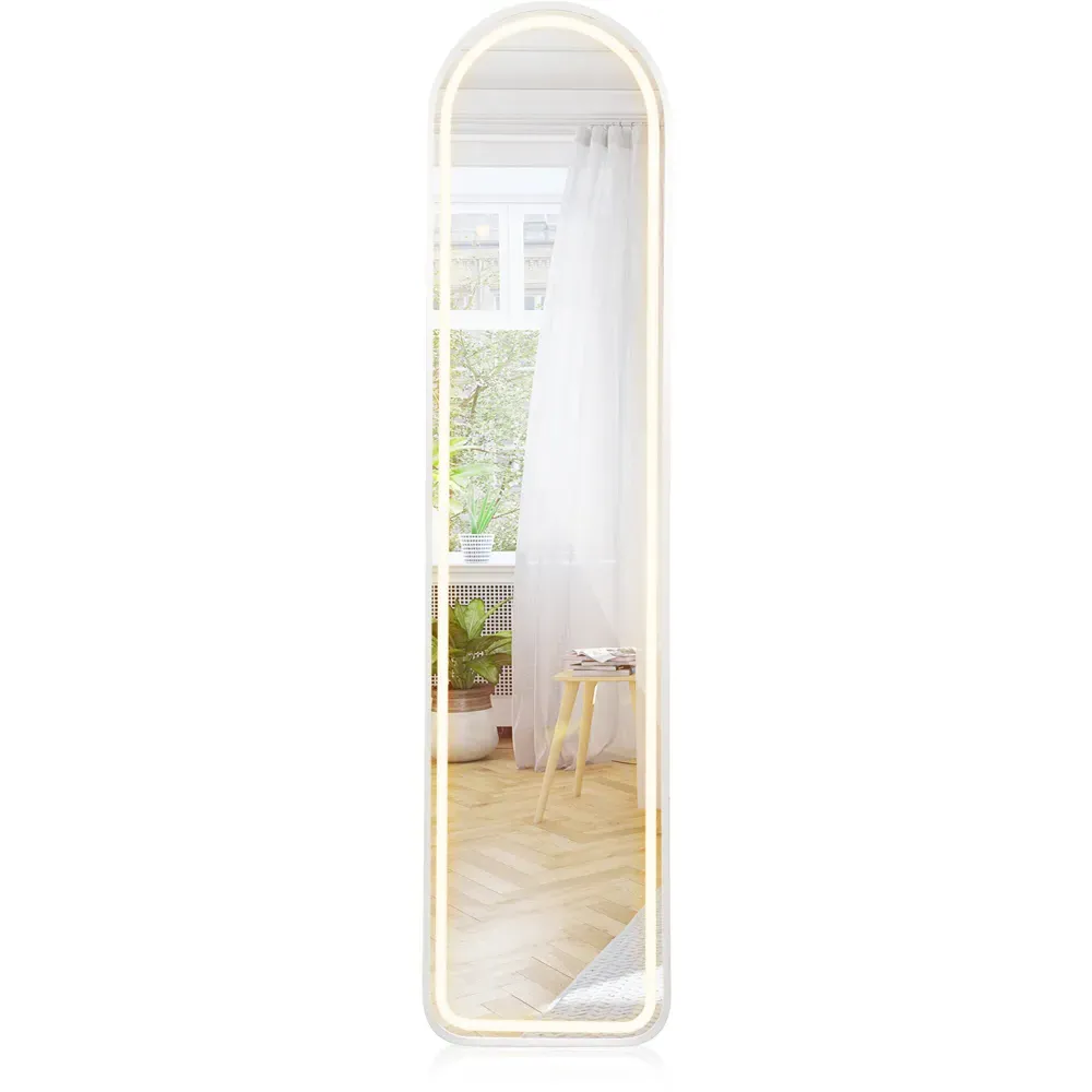 Arch Full Length LED Dressing Mirror - White