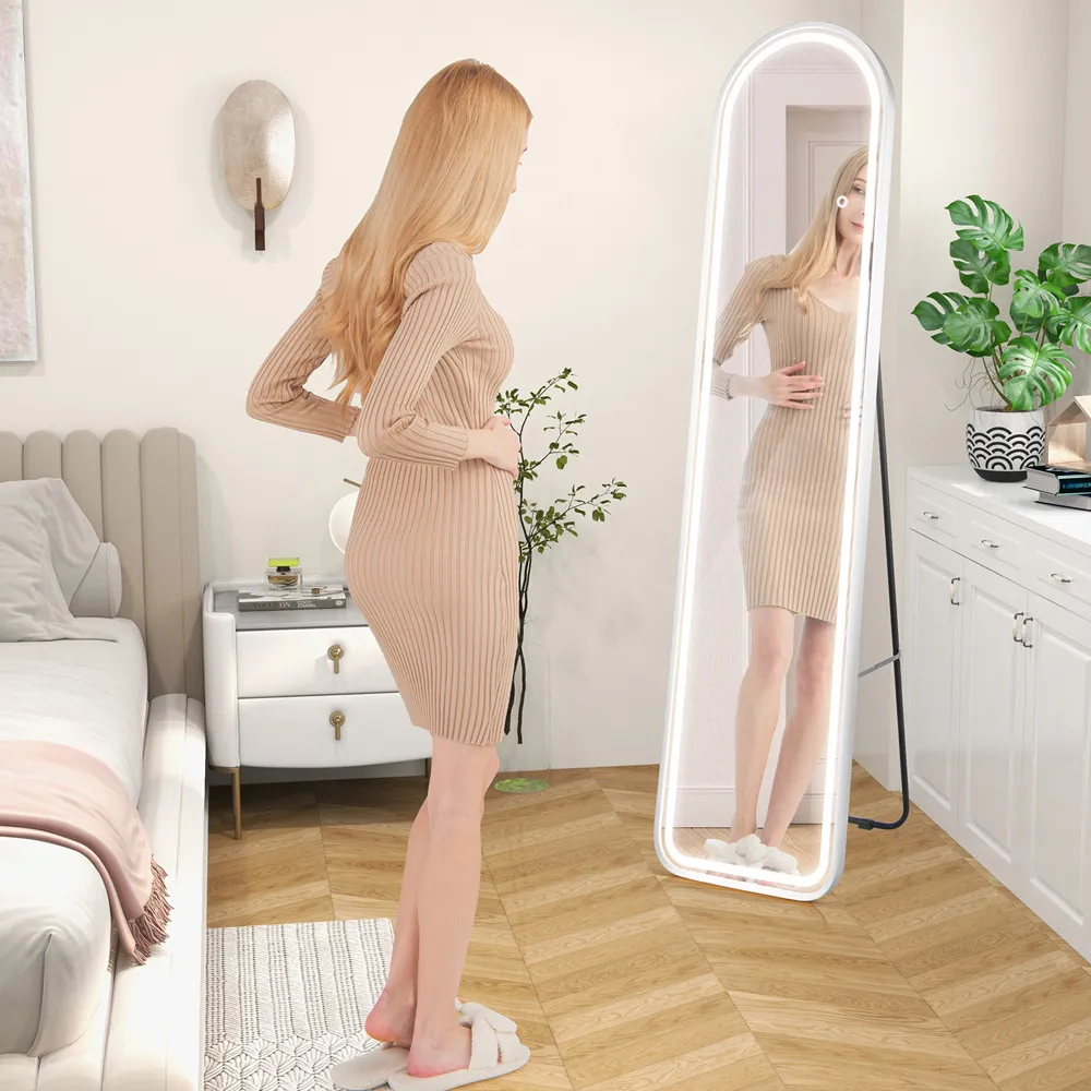 Arch Full Length LED Dressing Mirror - White