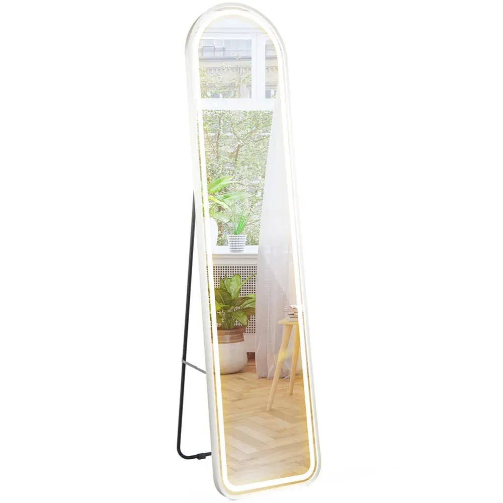 Arch Full Length LED Dressing Mirror - White image