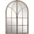 Arch Window Wall Mirror - Cream, Wood