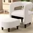 Armchair with Footrest - Cream