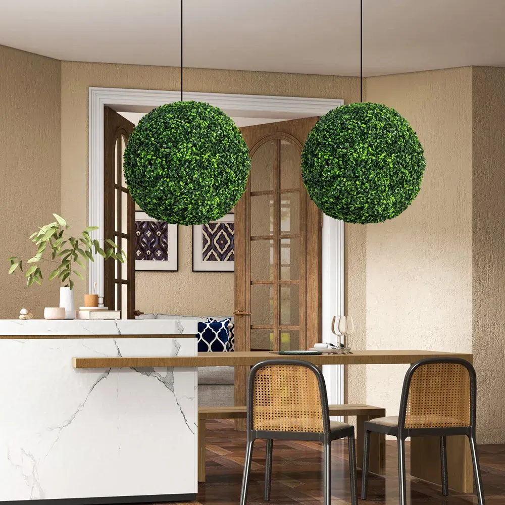 Artificial Boxwood Balls 2 Pack - Green